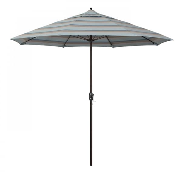 California Umbrella 9' Bronze Aluminum Market Patio Umbrella, Sunbrella Gateway Mist 194061337332 - main